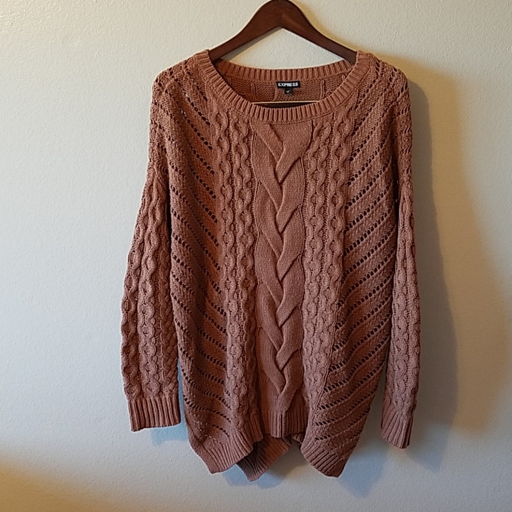 Express oversized knit sweater